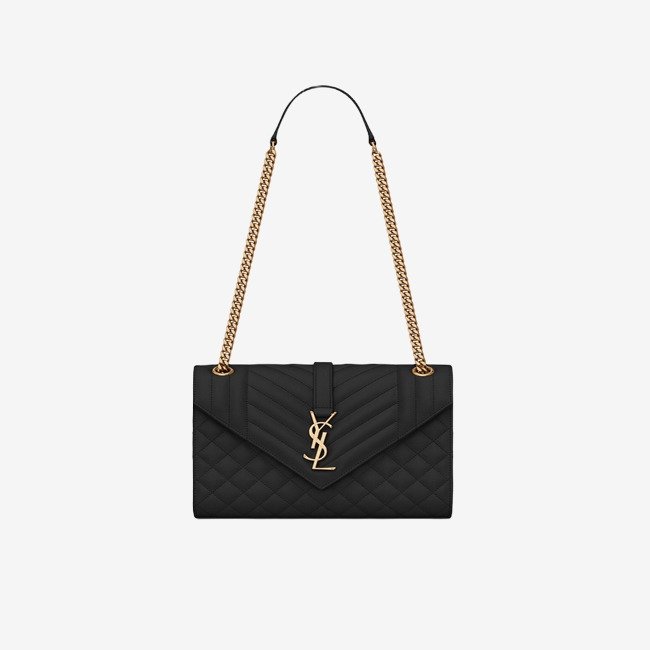 YSL 생로랑 엔벨로프 숄더백 미디엄 블랙